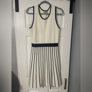 White and Black Striped Dress